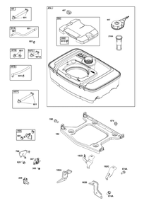 Fuel Supply Group Diagram and Parts List for 305442-0624-F1  Briggs and Stratton Engine